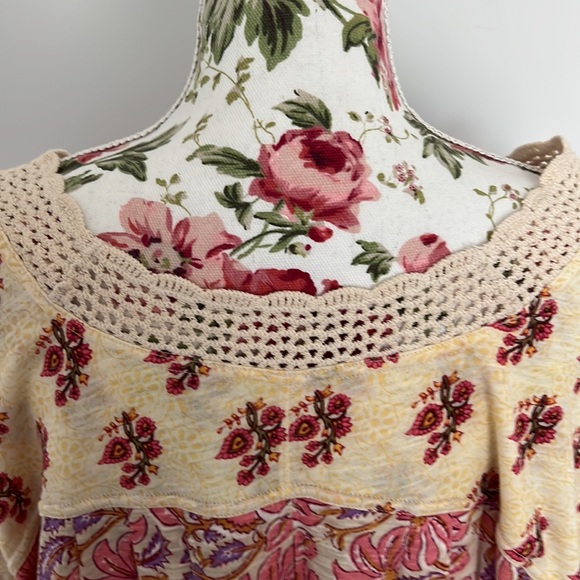 🎉HP🎉NWT Free People Leilani Floral Lace Crop Top - Picture 11 of 15